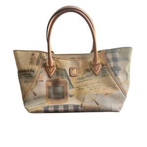 Vincent Van Gogh Abstract Art‎ Painting Canvas Leather Trim Handbag Purse